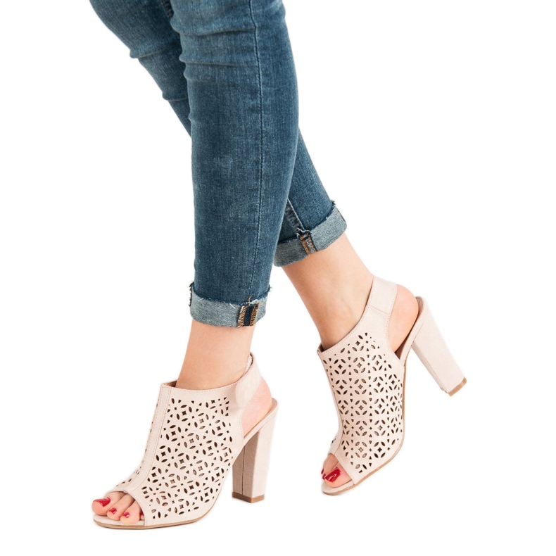 Queen Vivi Openwork Sandals With Uppers pink 1