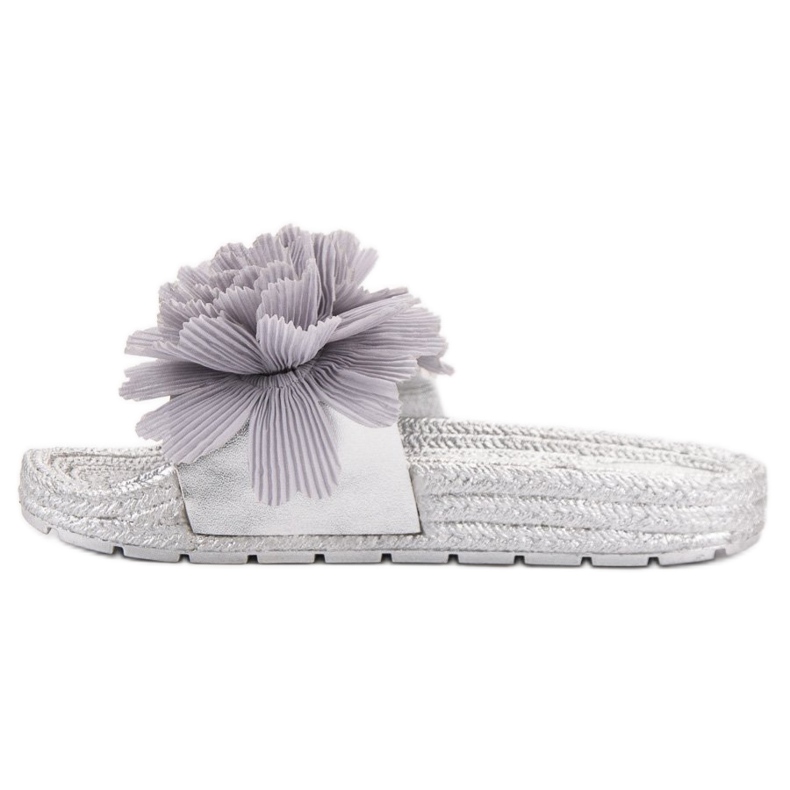 Seastar Gray Slippers With Flowers grey 2