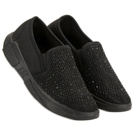 SHELOVET Textile Footwear With Crystals black 1 SHELOVET Textile Footwear With Crystals black 1