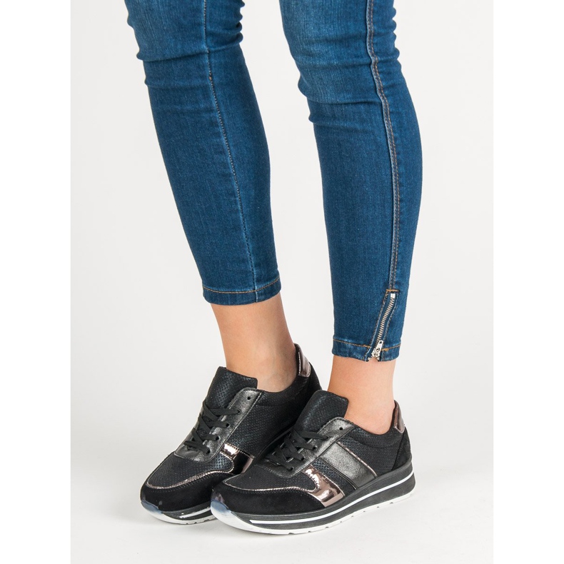 SHELOVET Lace-up Sports Shoes black 1