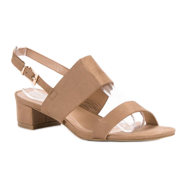 Small Swan Comfortable high-heeled sandals brown 1