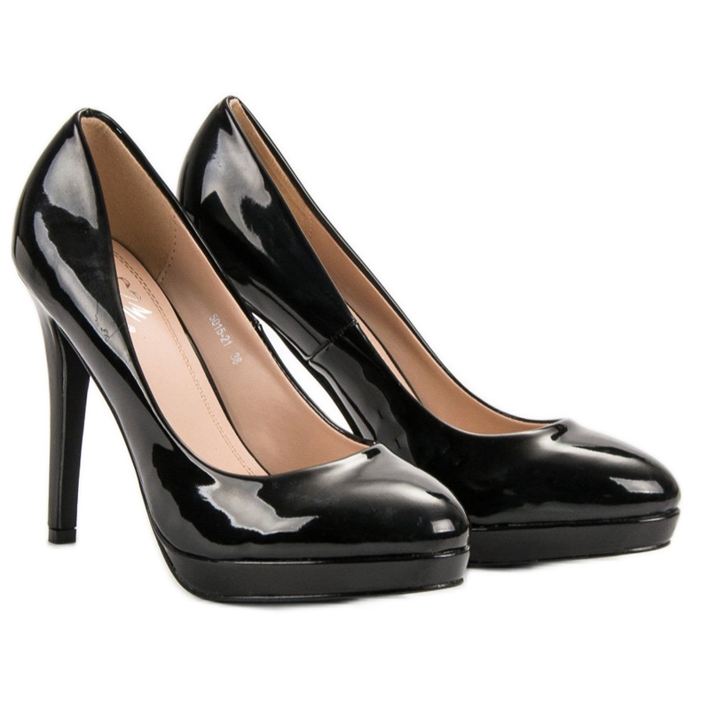 Small Swan Varnished Pins On The Platform black 1