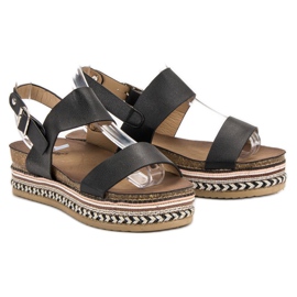 Seastar Sandals On Paltform black 1