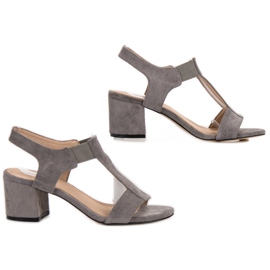 Evento Slip-on Sandals On A Post grey 1