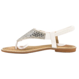 Encor White sandals of flip-flops 1