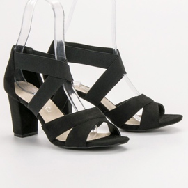Filippo Black Slip-On Sandals 1