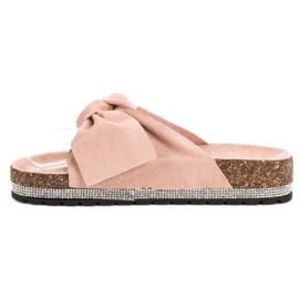 Anesia Paris Suede Slippers With Crystals pink 1 Anesia Paris Suede Slippers With Crystals pink 1