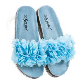 Seastar Fashionable Blue Slippers 1