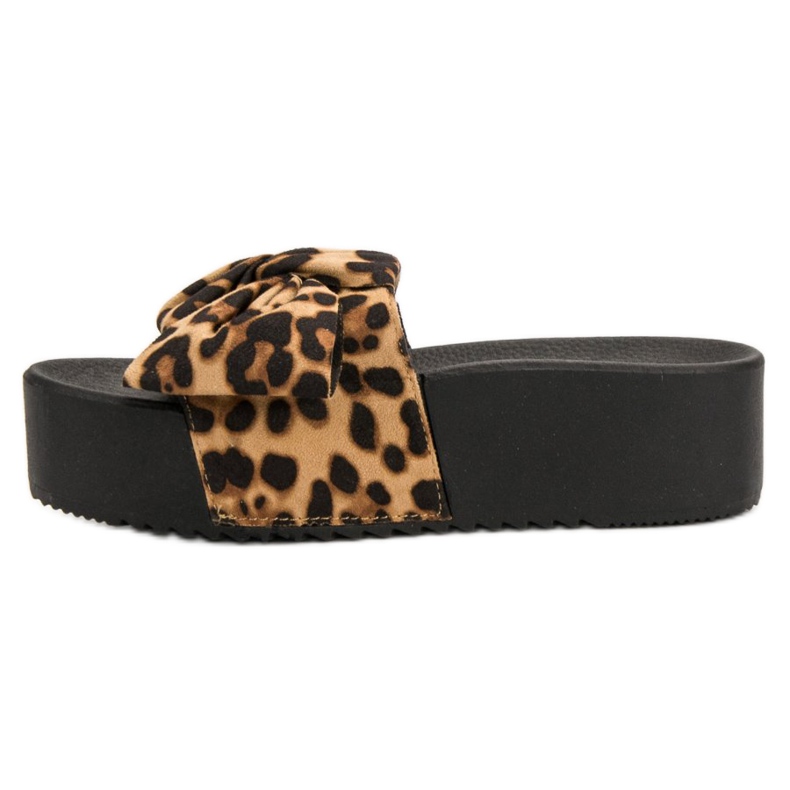 Queen Vivi Suede Slippers On The Platform black brown 1