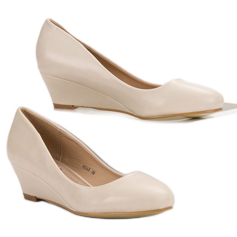 Small Swan Wedge Pumps brown 2