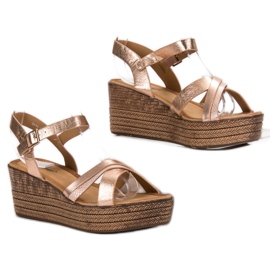 Seastar Light sandals on a wedge heel yellow 2