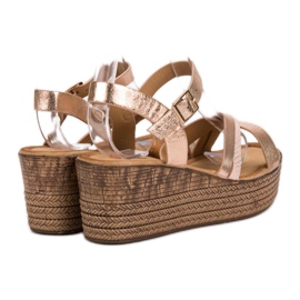Seastar Light sandals on a wedge heel yellow 1