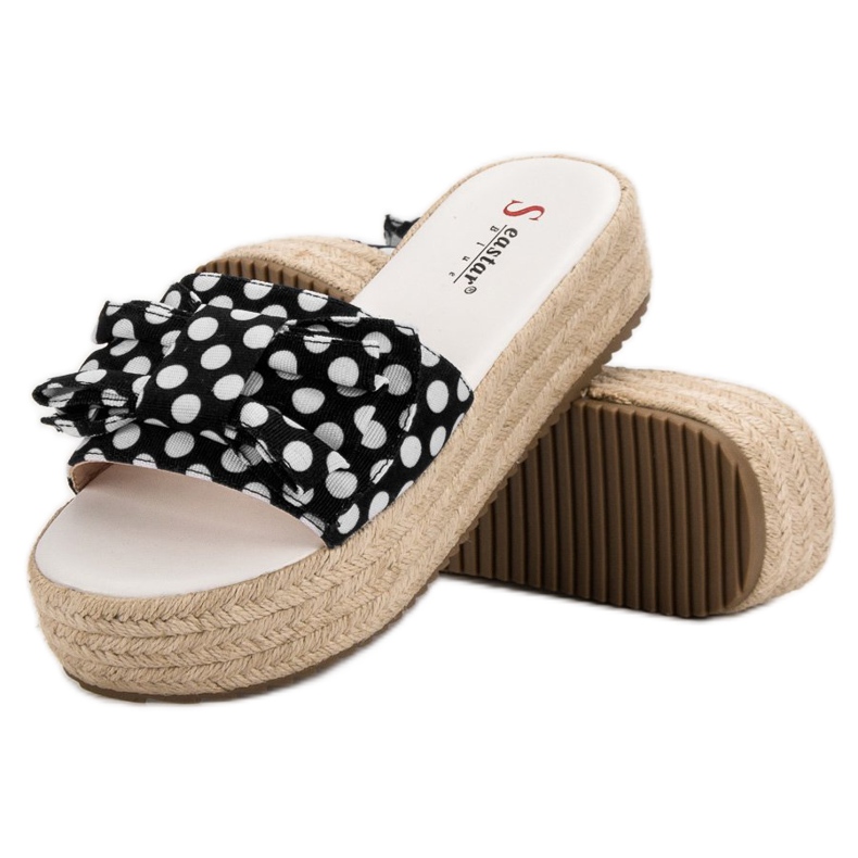 Seastar Dotted Slippers black 1