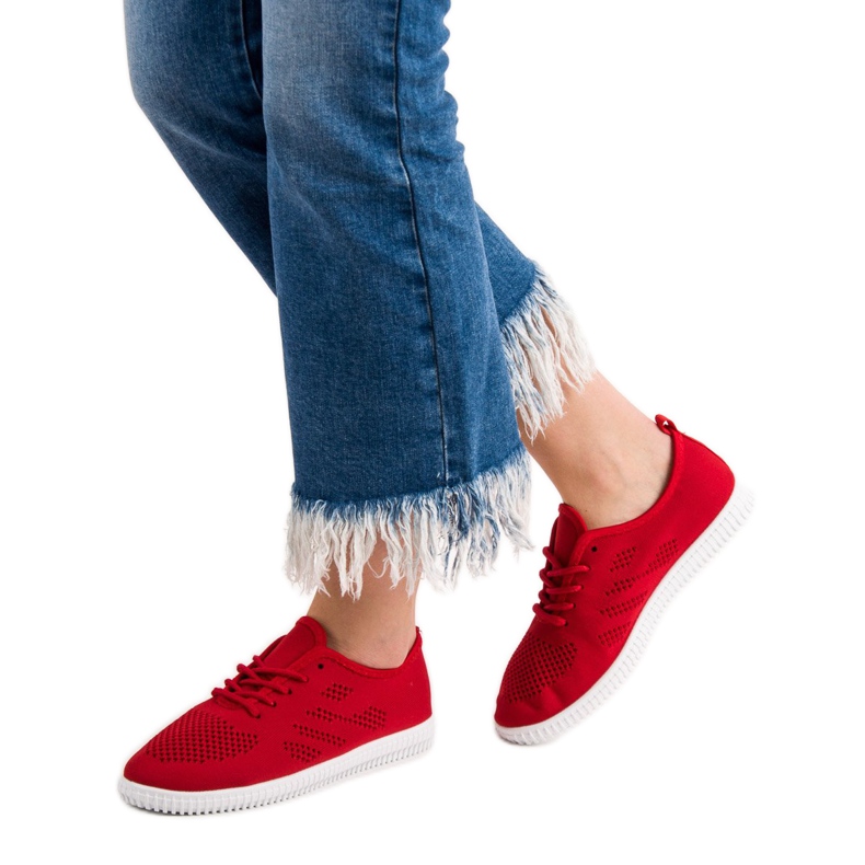 SHELOVET Textile Lace-up Footwear red 1