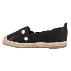 SHELOVET Espadrilles With Pearls black 1
