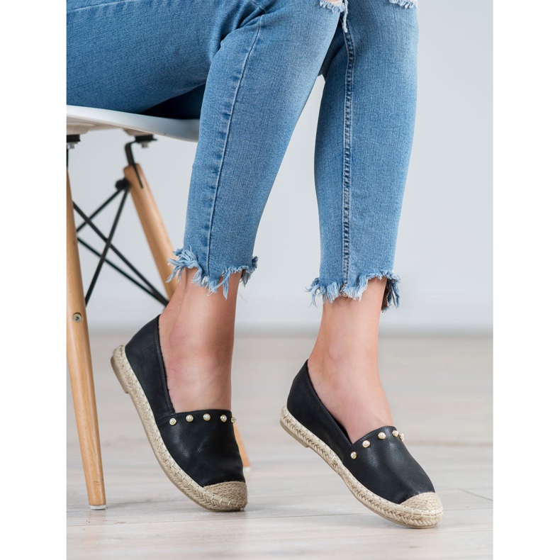 SHELOVET Black Espadrilles 2