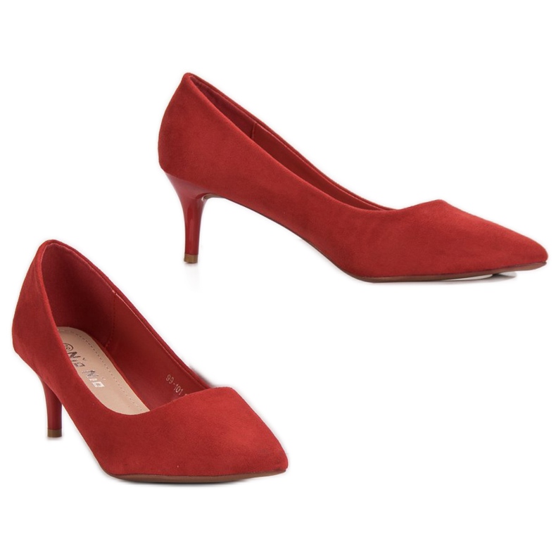 Nio Nio Red Suede Pumps 2