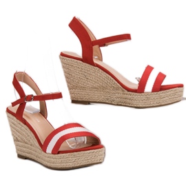 Primavera Casual Wedge Sandals red 2