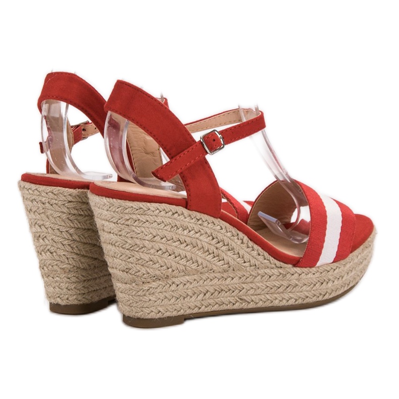 Primavera Casual Wedge Sandals red 1