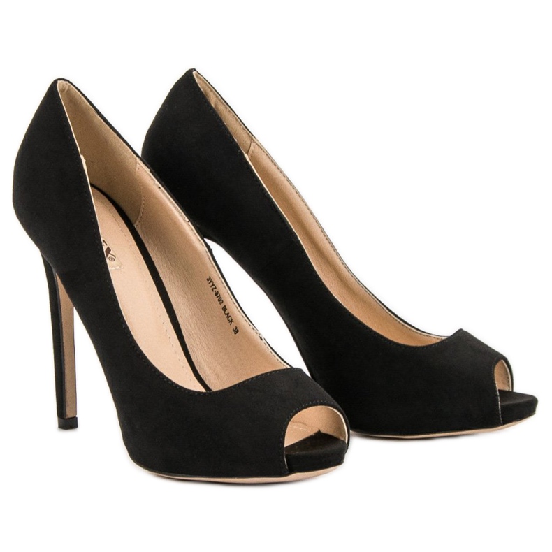 Jumex Sexy Open Toe Heels black 1