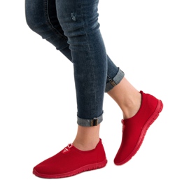 SHELOVET Red Slip-On Sneakers 1