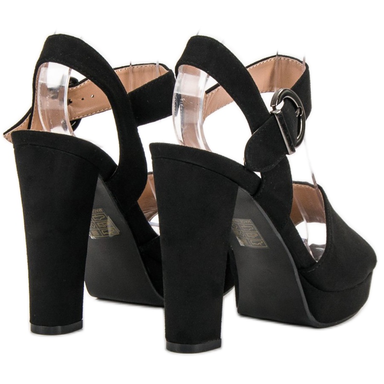 SHELOVET Black Sandals On The Platform 2 SHELOVET Black Sandals On The Platform 2