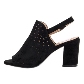 SHELOVET Suede Closed Sandals black 2 SHELOVET Suede Closed Sandals black 2