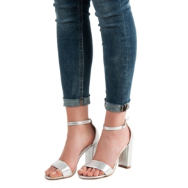 Goodin Silver Sandals grey 1