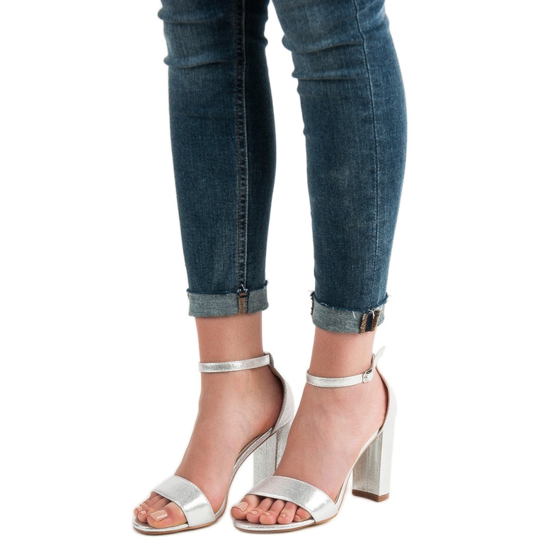 Goodin Silver Sandals grey 1