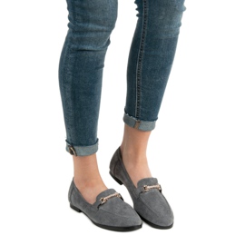 Balada Gray suede loafers grey 1