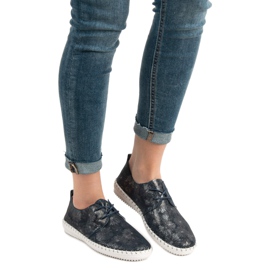 Filippo Tied Leather Boots blue multicolored 1