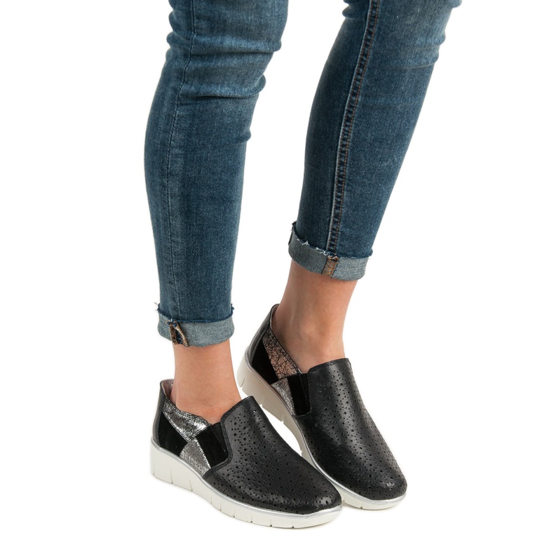 Filippo Black Slip On shoes 1