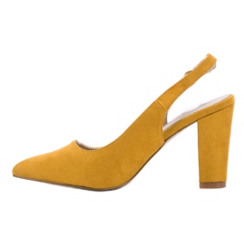 Goodin Pumps With Open Heel yellow 2
