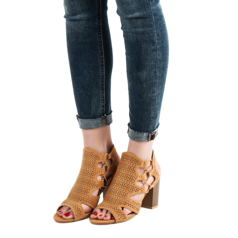 Goodin Fashionable Mustard Sandals yellow 2