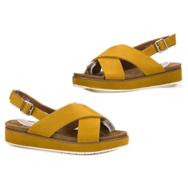 Goodin Suede sandals yellow 2