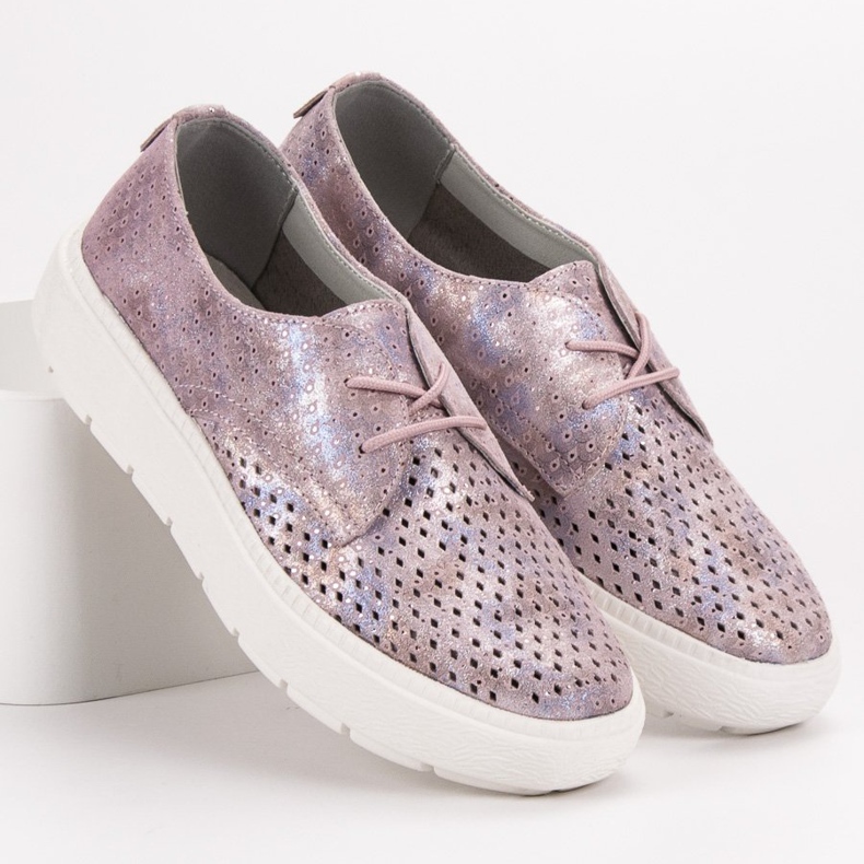 Goodin Light Leather Shoes pink multicolored 1