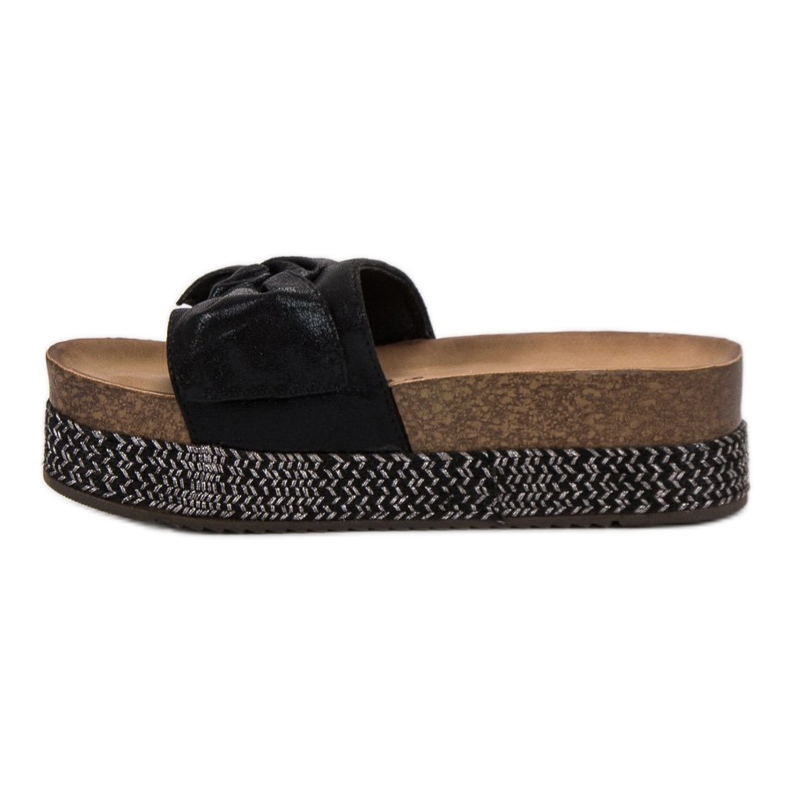 Goodin Slippers With Bow black 1