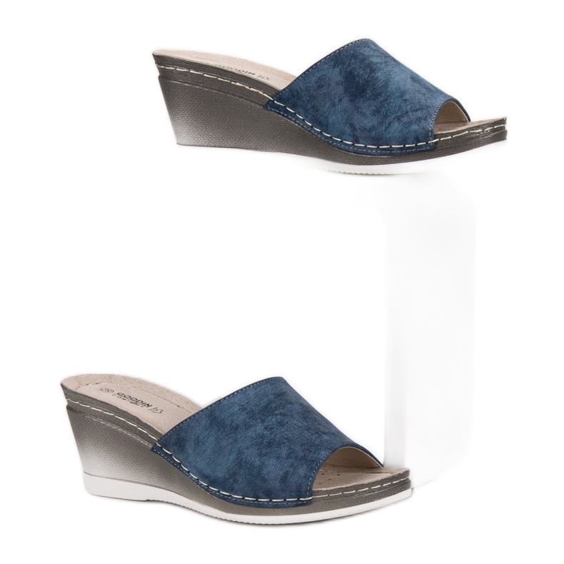 Goodin Wedge Sandals blue 2