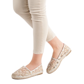 Lace Espadrilles VICES brown yellow 2