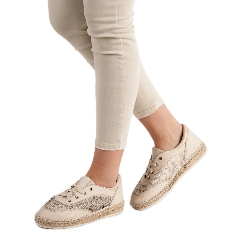 Shoes with sequins VICES brown 2