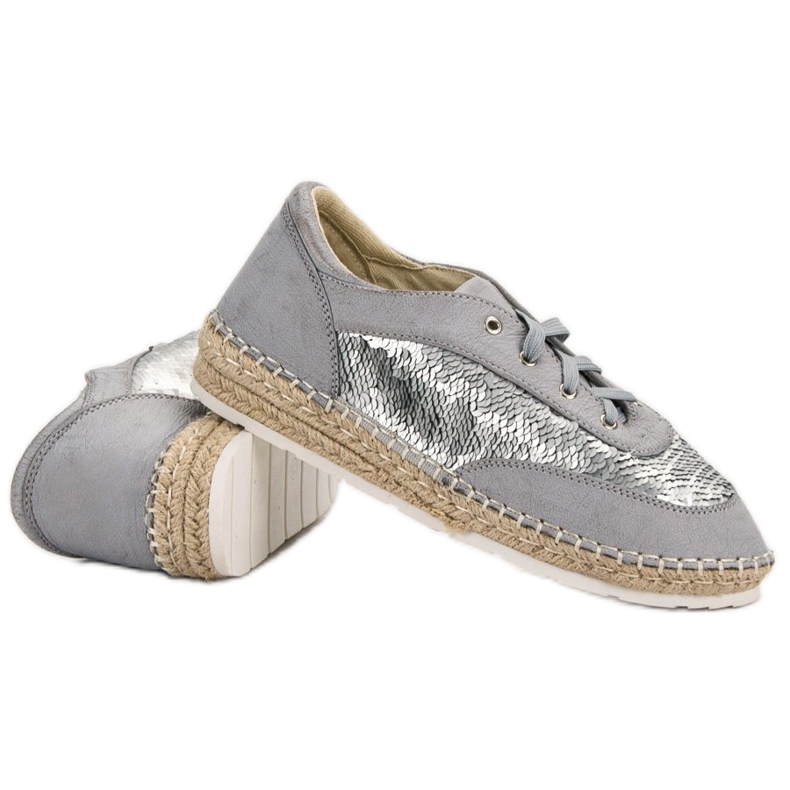 Shoes with sequins VICES grey 1