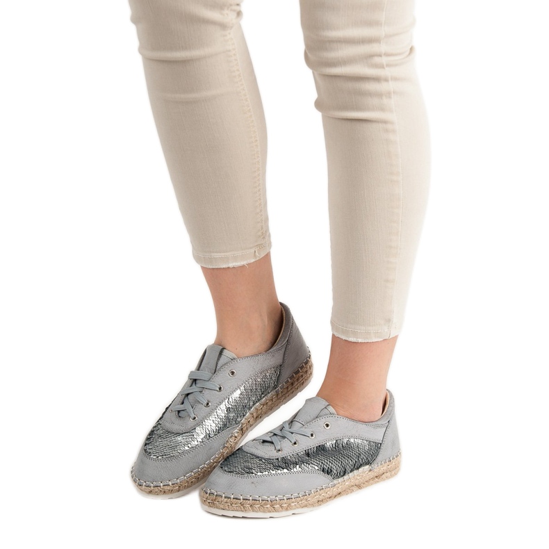 Shoes with sequins VICES grey 2