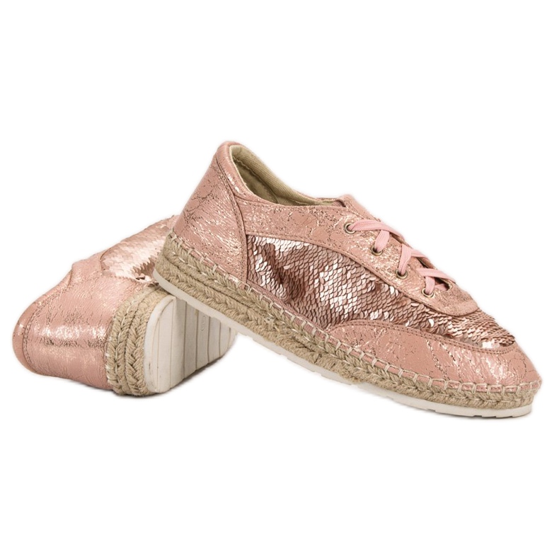 Shoes with sequins VICES pink 1