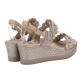 Aclys Light sandals on a wedge heel brown 2