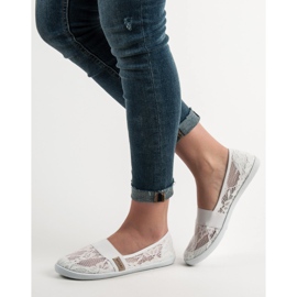 SHELOVET Lace ballerinas white 2