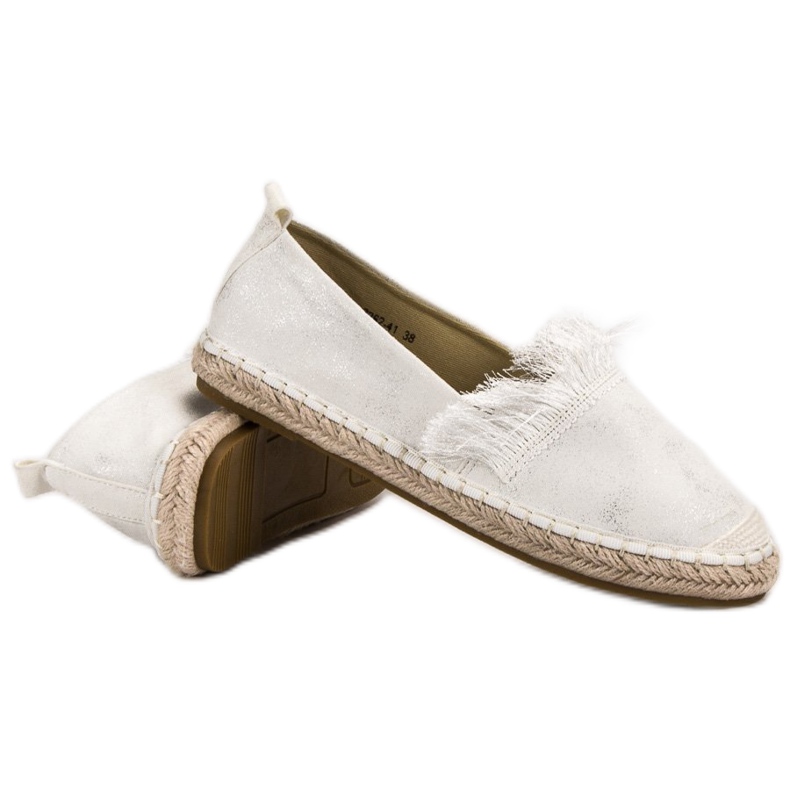 Lily Shoes Espadrilles With Fringes white 2