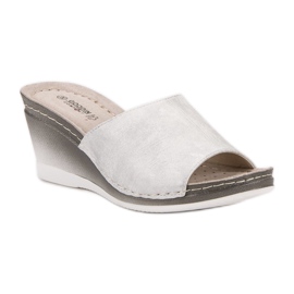 Goodin Wedge Sandals white 1