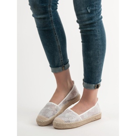 SHELOVET Lace Espadrilles white 2