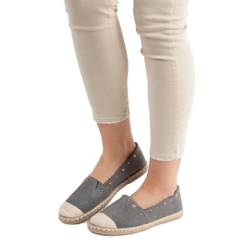SHELOVET Espadrilles With Jets grey 2