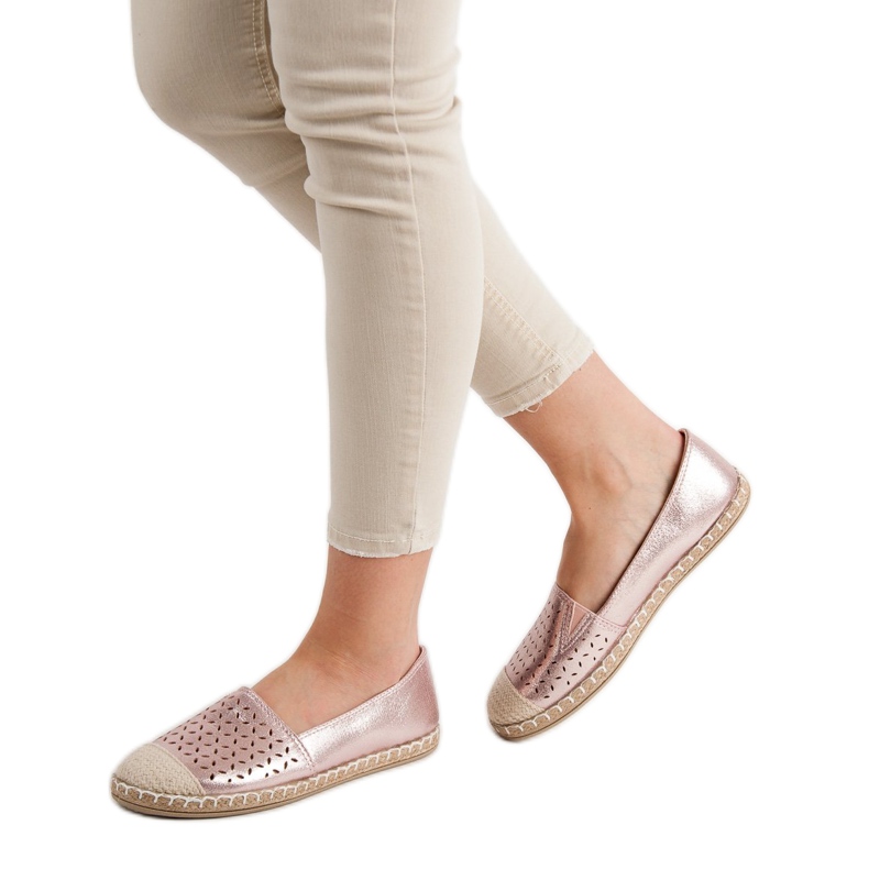 New Tlck Glitter Espadrilles pink 1